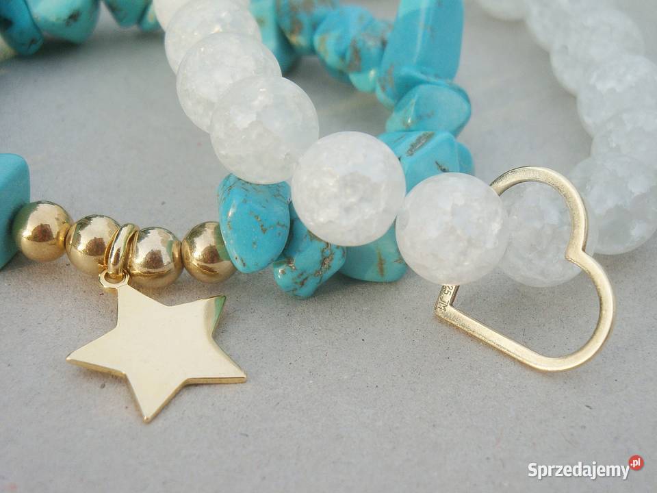 Bransoletka z Kryształu górskiego matowego 10mm Kielce