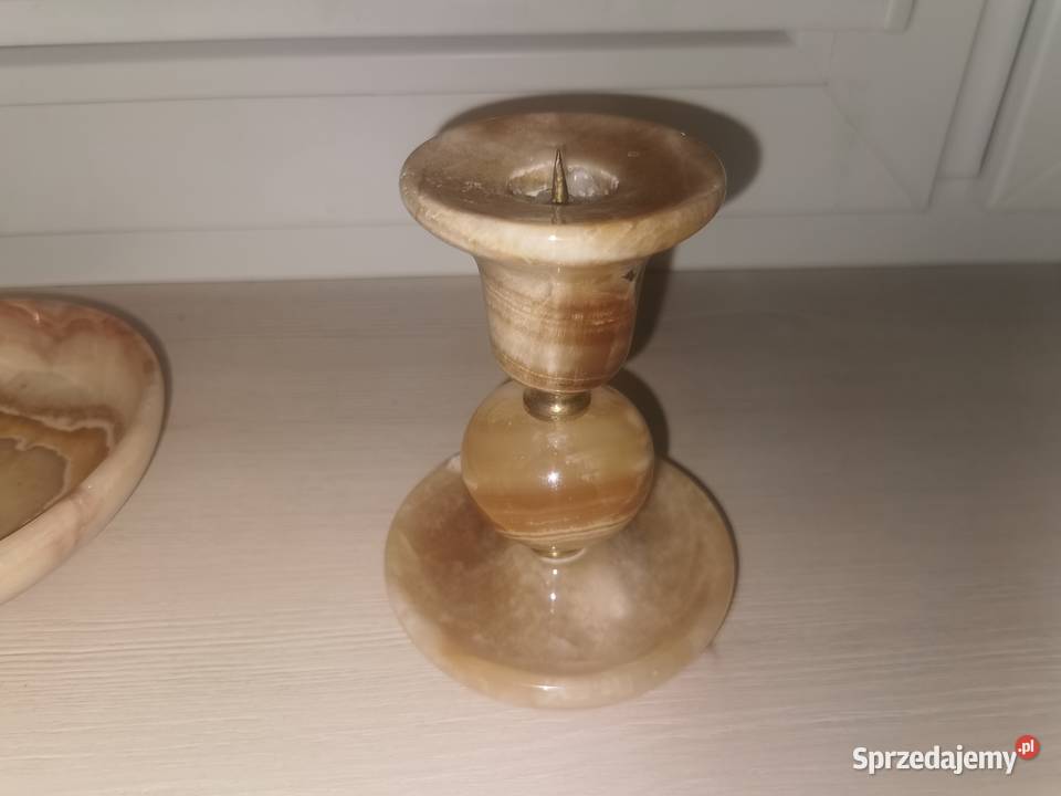 Moździerz świecznik i inne z onyksu Nowy Tomyśl sprzedam