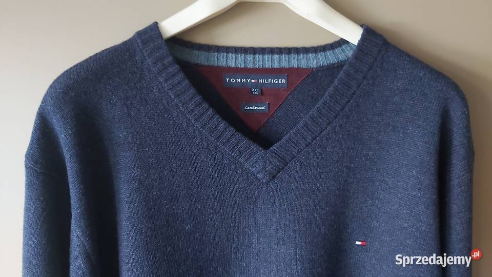 Tommy Hilfiger sweter XXL 100 lambs wool męski Odzież i bielizna męska Lublin