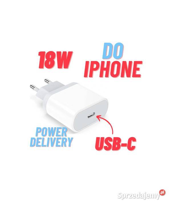 Ładowarka sieciowa 18W do iPhone TYPEC Power mazowieckie Warszawa sprzedam
