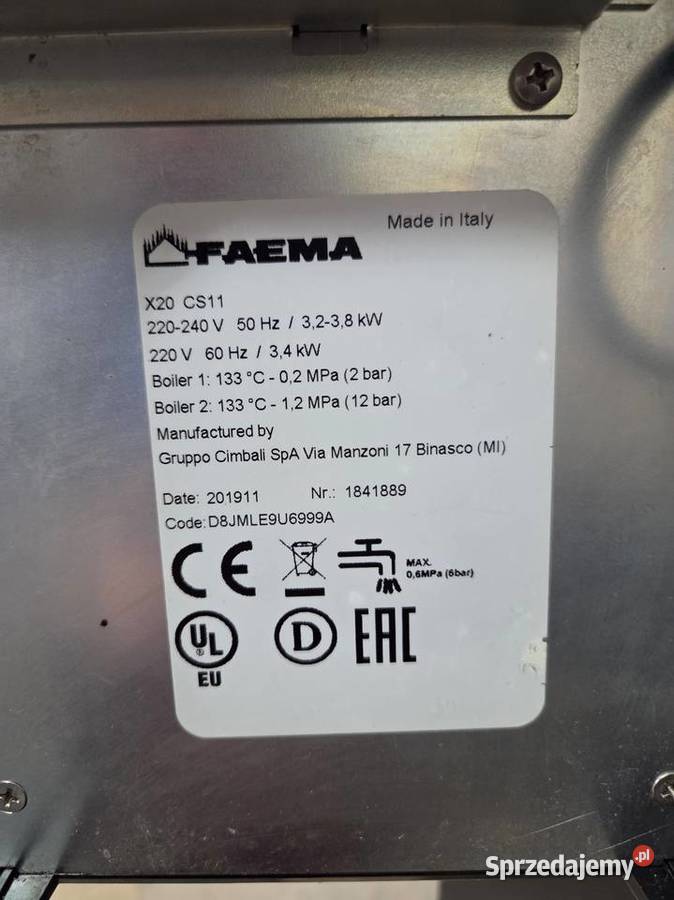 FAEMA X20La Cimbali S20 ekspres automatyczny Białystok