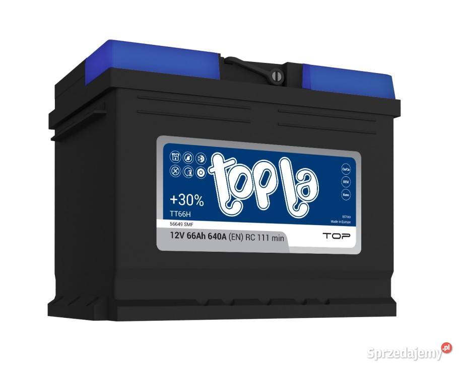 Akumulator Topla Top 12V 66Ah 640A osobowe Jelcz-Laskowice