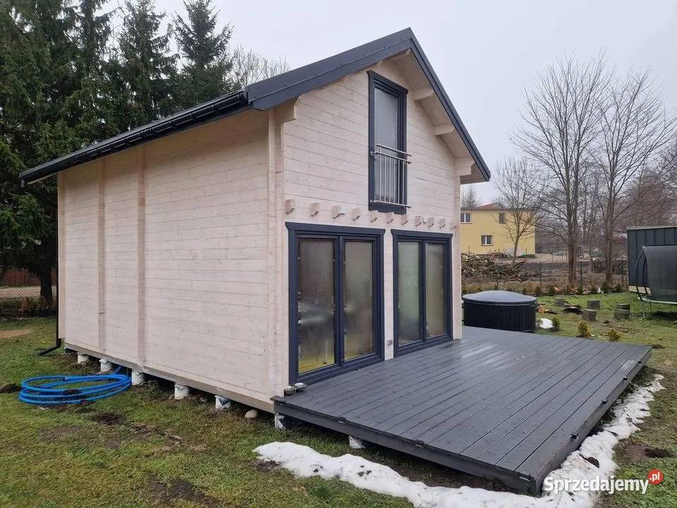 DREWNIANY DOMEK Całoroczny JAN III 65 27 M2 Dom i Ogród Mrągowo sprzedam