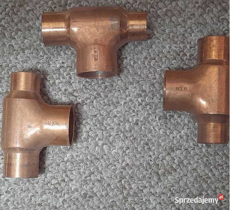 Trójnik Redukcyjny 18x22x15 miedziany 127 Hydraulika i armatura Kalisz