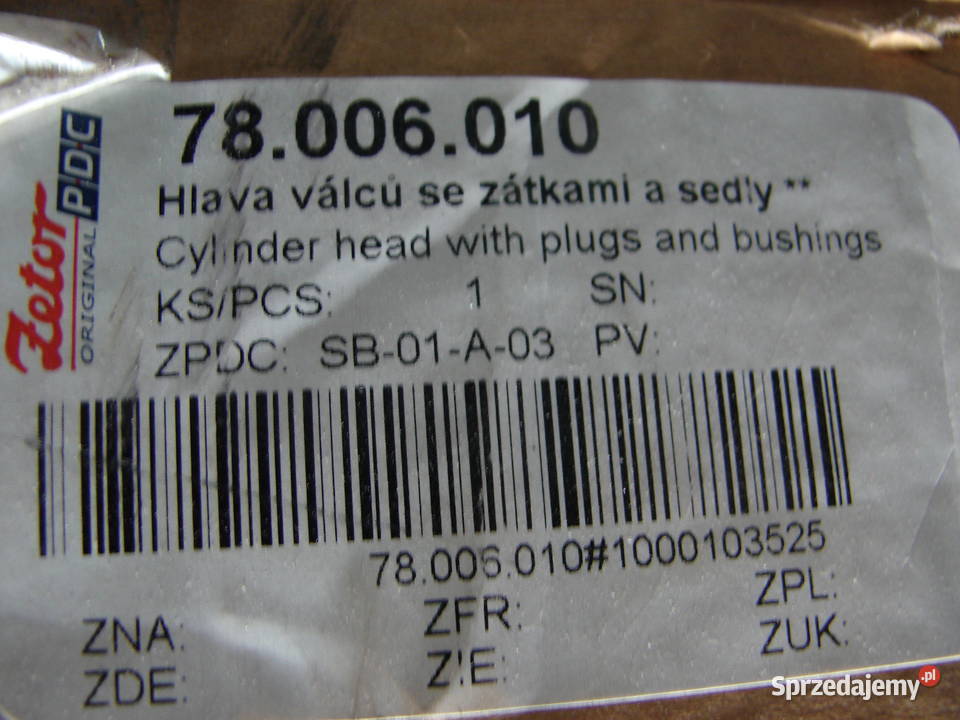 Głowica silnika zetor proxima forterra 78006010 Brzeziny sprzedam