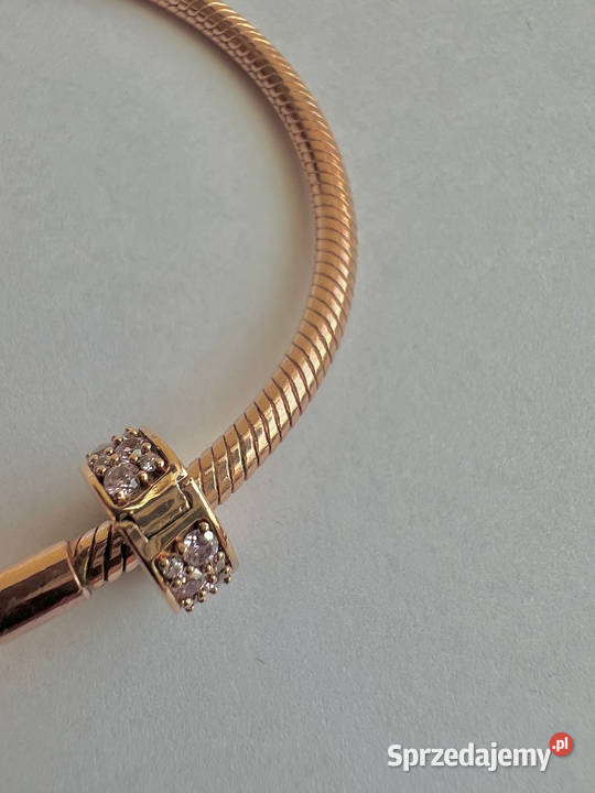 Rose Gold Pandora Moments bransoletka 3 charmsy Warszawa