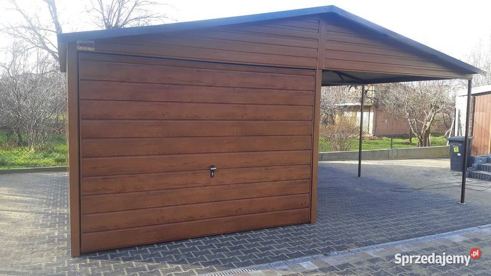 Garaż Blaszany z ZADASZENIEM BOCZNYM Garaże Tuczno