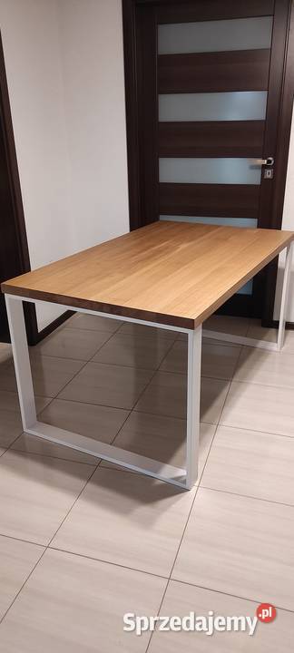 Stół dębowy metalowe nogi LOFT płozy 90 x 160 Stara Kakawa