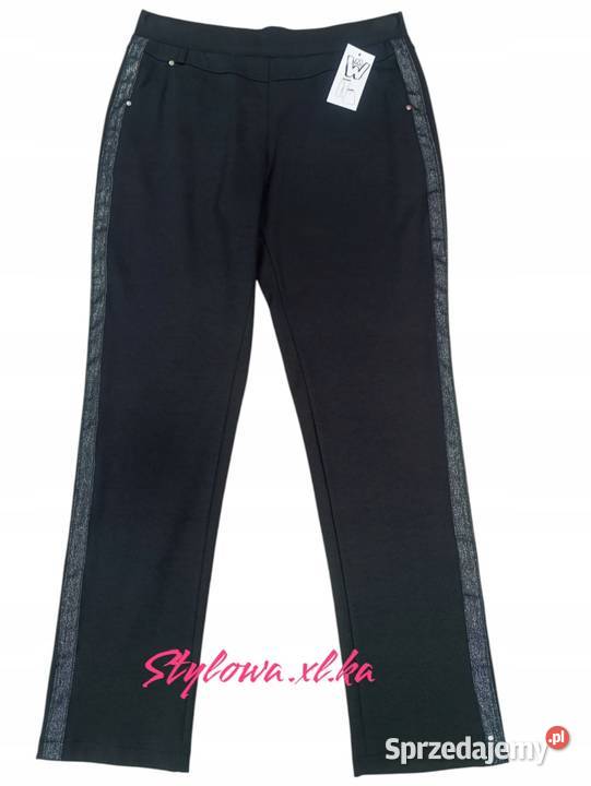 Spodnie damskie MW PLUS SIZE lampas eleganckie Wieluń