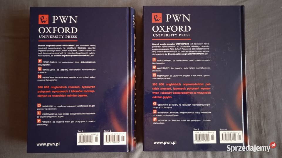Słownik ang pol i pol ang PWN dwa tomy Warszawa