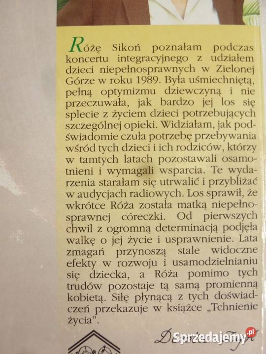 Tchnienie życia Róża Sikoń Bądkowo sprzedam