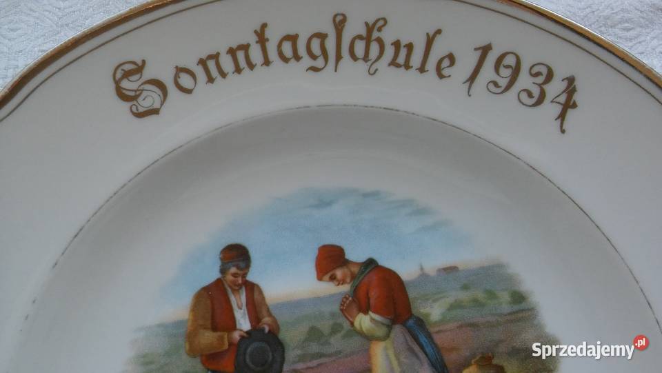 Stara porcelana głęboka patera antyk cudo Gdańsk