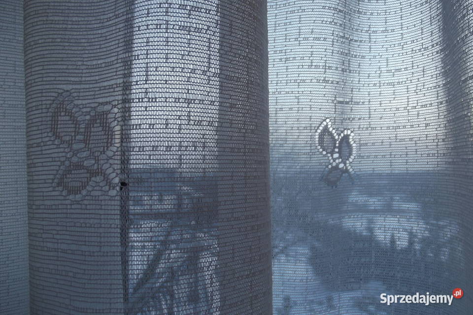 Firana żakard biała kwiaty 185350 biały Piekary Śląskie