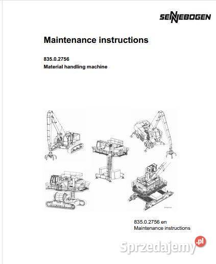 Sennebogen 735 835E instrukcja obsługi katalog świętokrzyskie Kielce