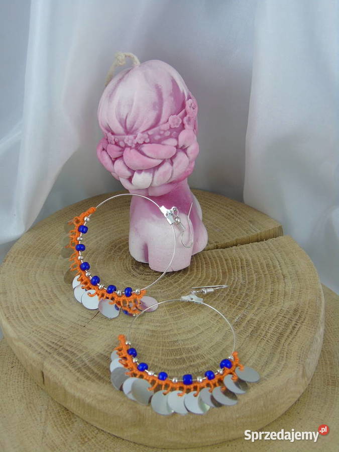 Kolczyki różne kolory Wiśniowa