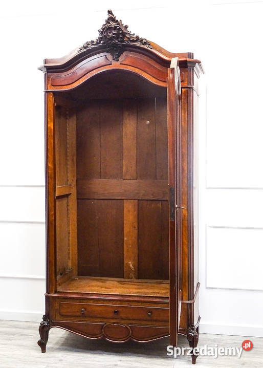 Antyk DREWNIANA szafa BIELIŹNIARKA Rocaille 240cm Kalisz