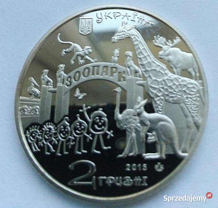 UKRAINA 2 GRIWNY 2015 r ŁADNA120 LAT ZOO W Legionowo