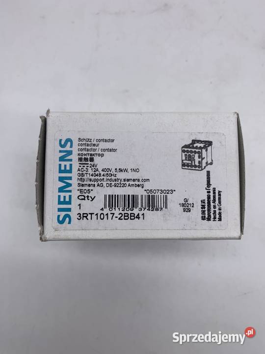Siemens 3RT10172BB41 Stycznik Warszawa