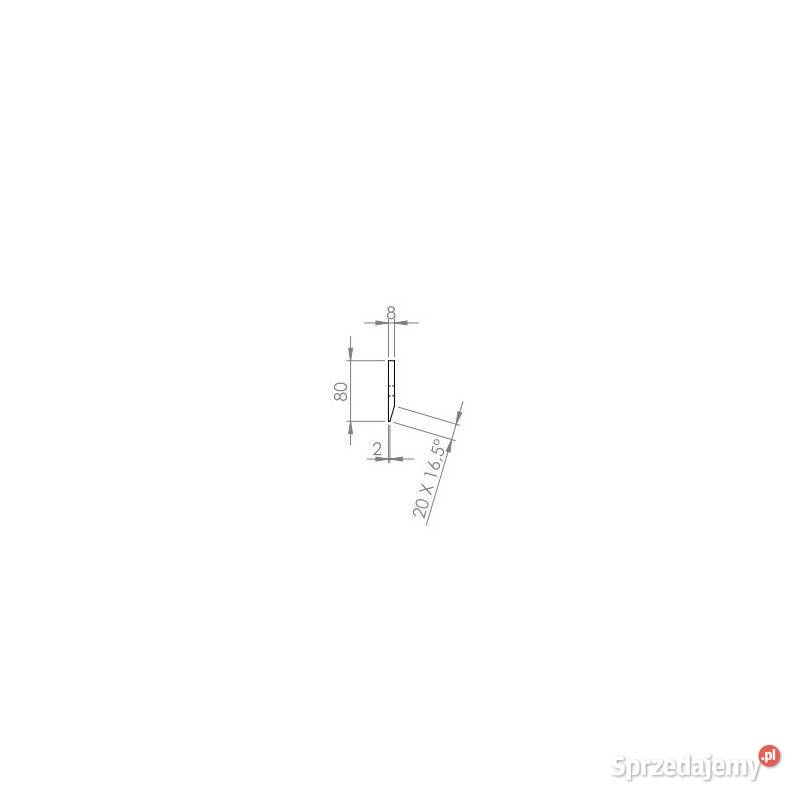 Nóż wału uprawowego 476x80x8 mm średnica otworu Sieradz
