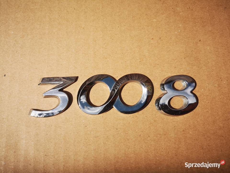 PEUGEOT 3008 emblemat napis cyfry klapy tył