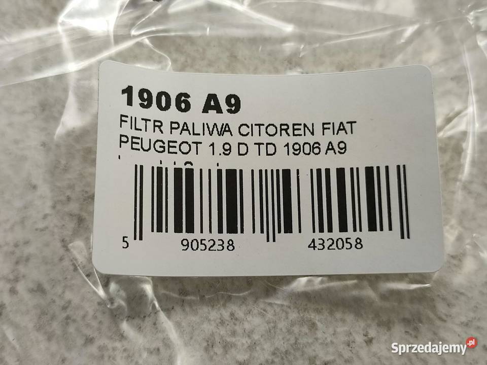 FILTR PALIWA KOMPLET 2 CITROEN FIAT PEUGEOT 19 D Paliwa Motoryzacja sprzedam