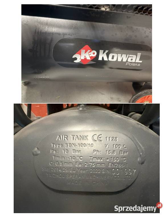 Kompresor Tachol Spebanach 100 L Kowal typ Białystok