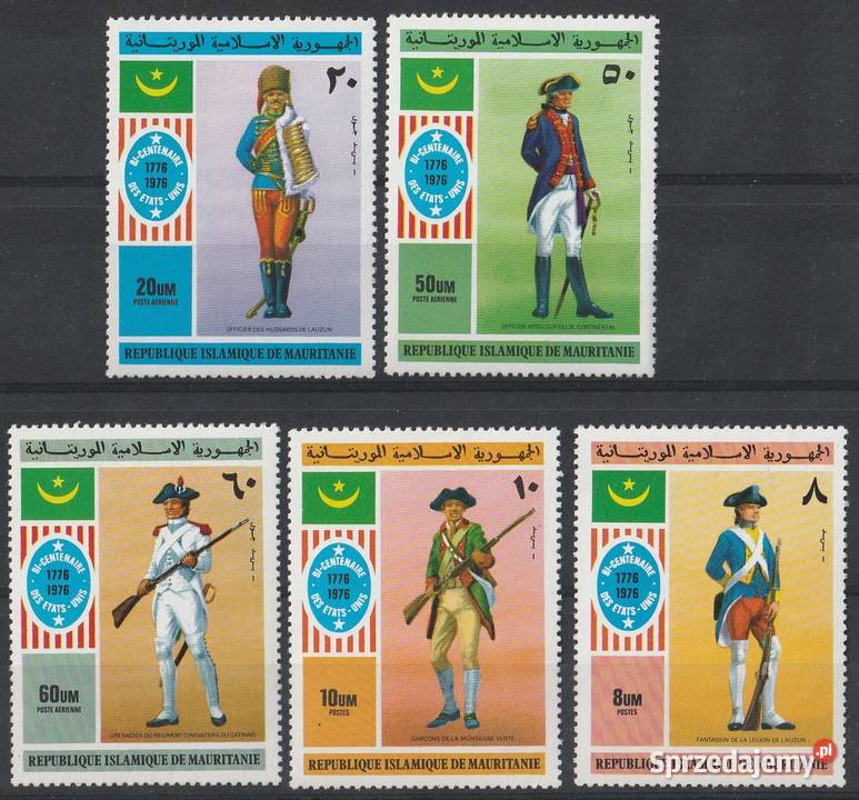 MAURETANIA ŻOŁNIERZE USA 1976 CZYSTE Łódź