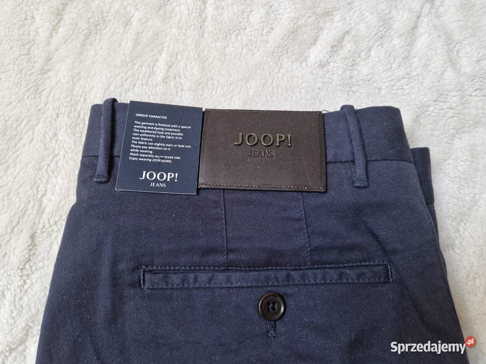 Nowe granatowe spodnie męskie chinosy Joop Jeans Odzież codzienna Bibice