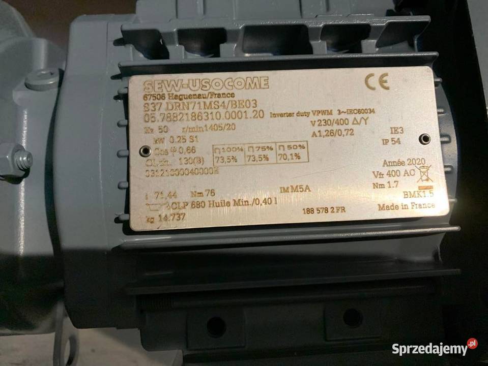 Serwomotor SEW S37 DRN71MS4BE03 290W Warszawa sprzedam