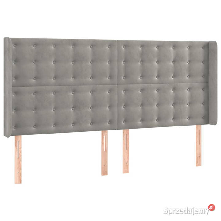 Zagłówek do łóżka z LED jasnoszary 203x16x118128 mazowieckie Warszawa