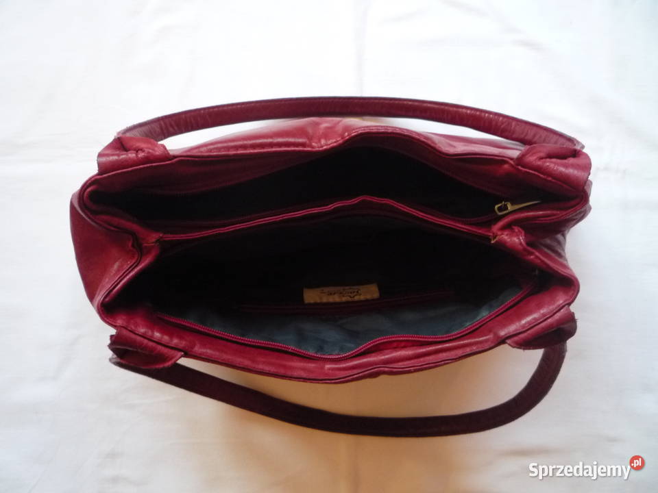 Oskar Bordowa torebka skórzana skóra naturalna Szczecin