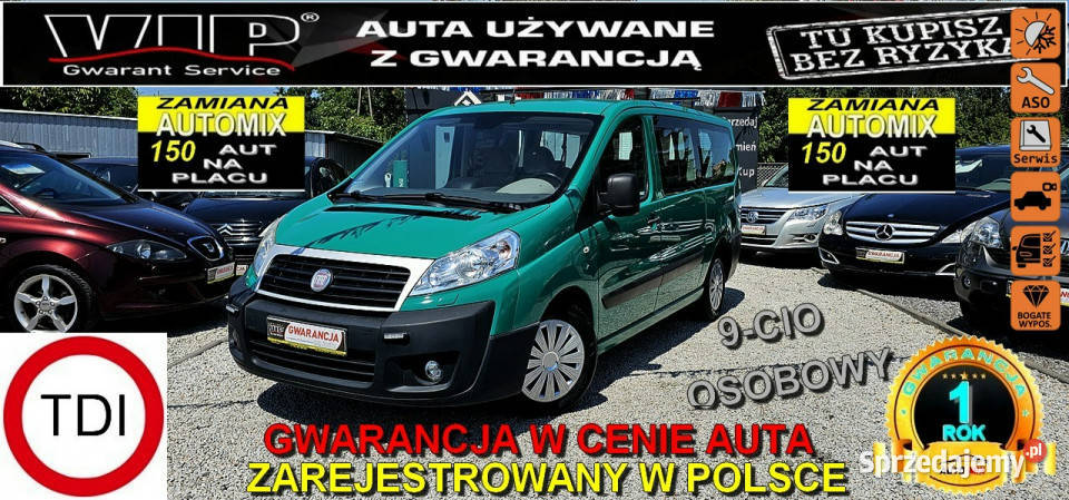 Fiat Scudo LONG 20HDI 136 2xdrzwiPanorama8Os Rok produkcji 2009 dolnośląskie Świdnica