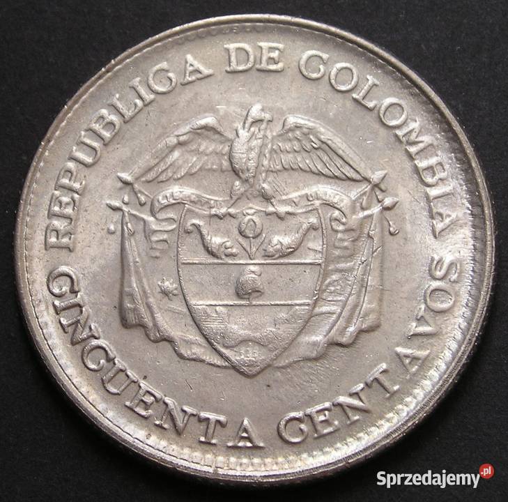 KOLUMBIA 50 CENTAVOS 1963 SIMON BOLIVAR STAN 2 Łódź sprzedam