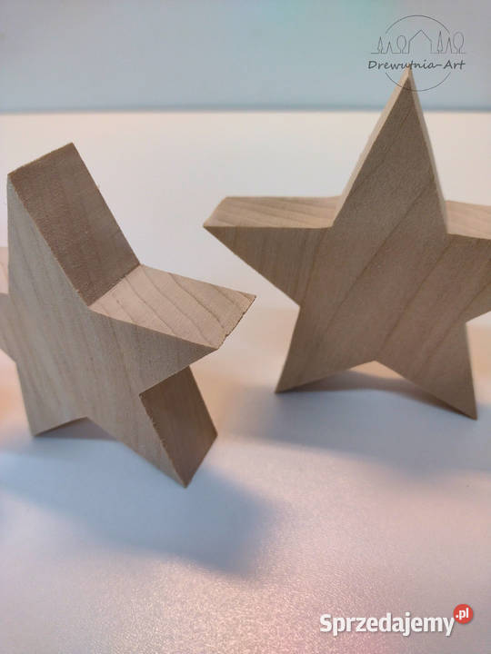 Gwiazda Gwiazdki Gwiazdy drewniane 3D grube Opole