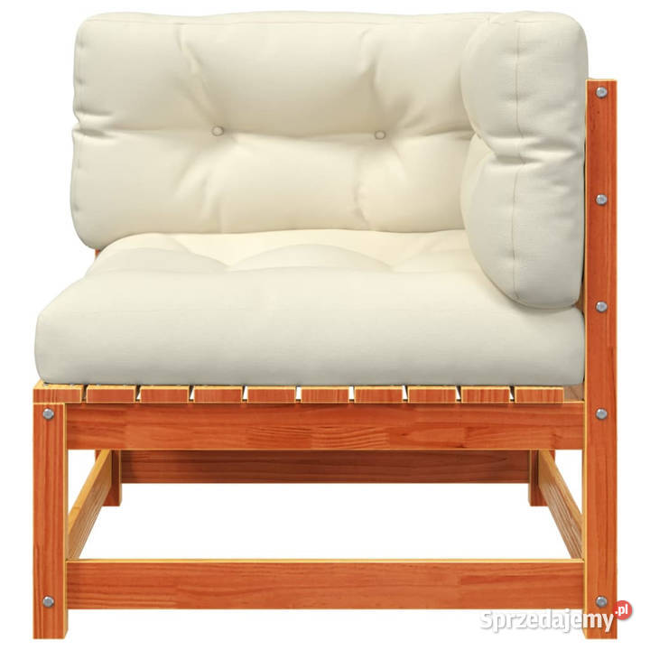 2osobowa sofa ogrodowa z poduszkami woskowy brąz Krzesła ogrodowe