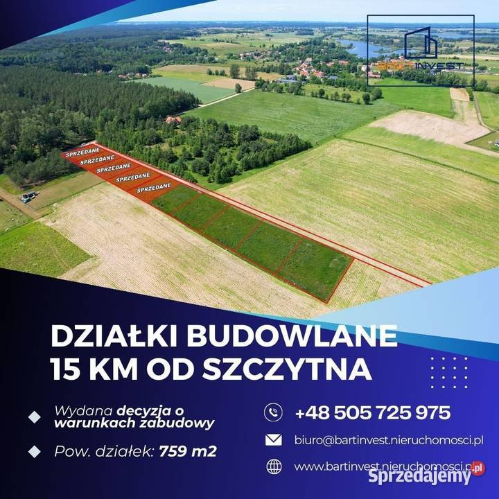 działki w pięknej lokalizacji 900m2 Orzyny