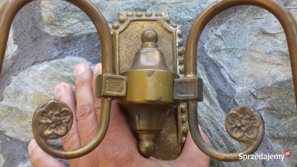 Stary mosiezny kinkiet z 1936 roku firmy Lubań sprzedam