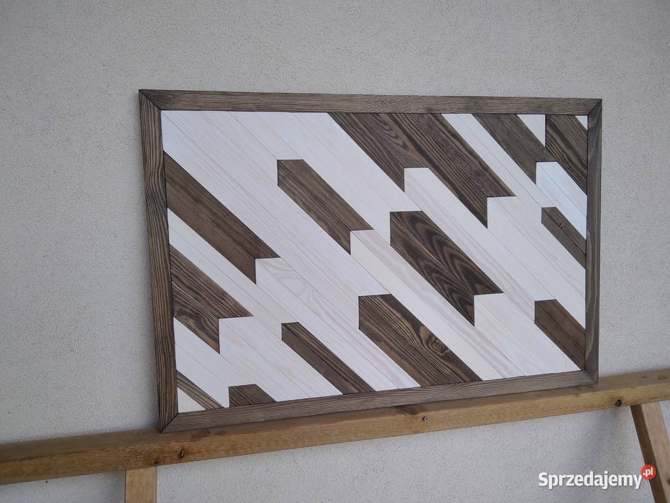 Obraz mozaika dekoracja z drewna 80x53 wenge dąb Gdynia