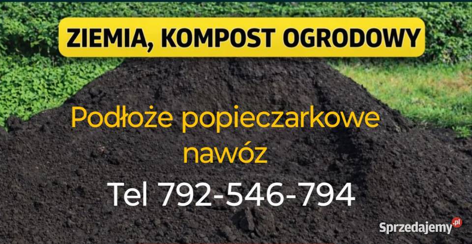 kora zrębka ziemia kompostowa nawóz Podłoże Nowy Sącz