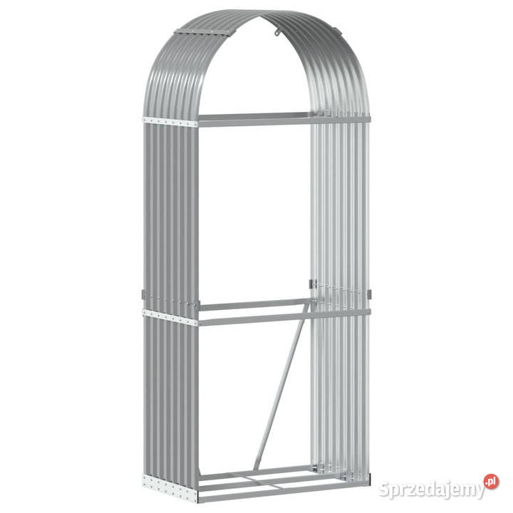 Stojak na drewno jasnoszary 80x45x190 stal Warszawa