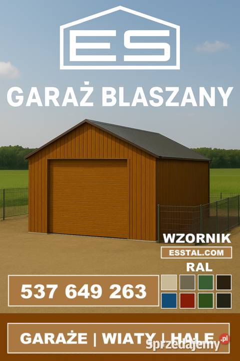 Garaż Blaszany GRAFITOWY Hala Wiata Wysoki Wjazd Krosno sprzedam