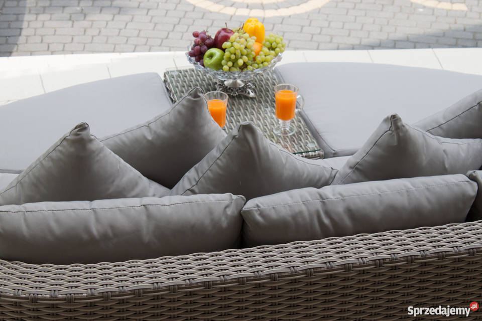 Zestaw ogrodowy meble technorattan Sofa Alessia metal Łaskarzew