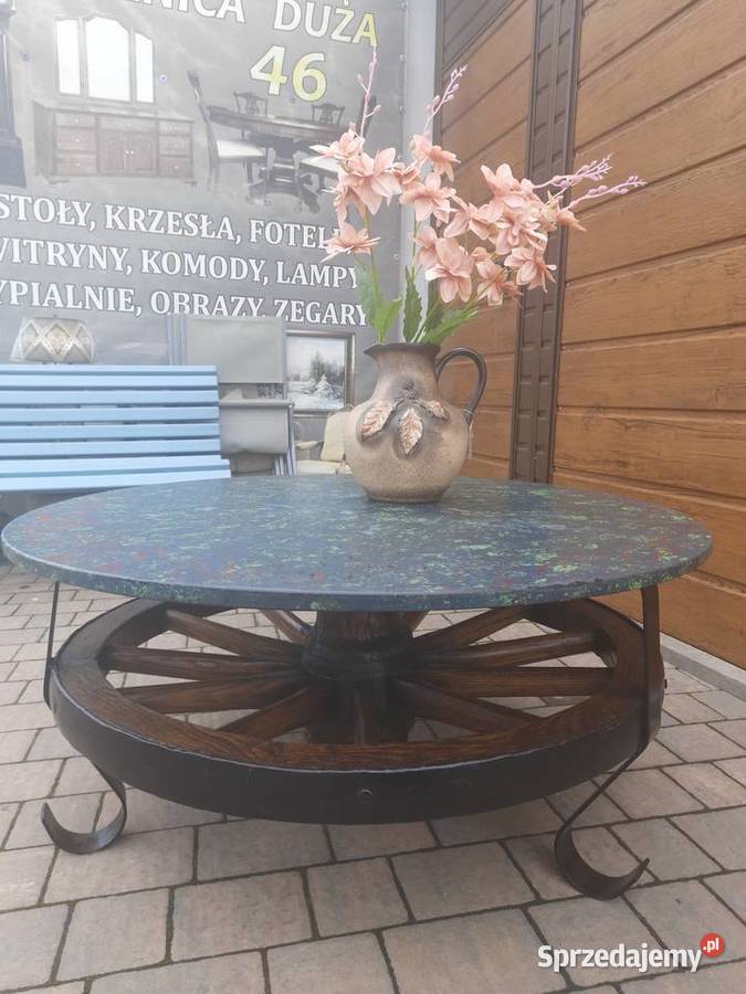 stolik kawowy ława z koła wozu Mielnica Duża sprzedam