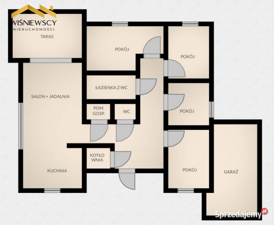 Parterowy dom w Pasłęku 125 m działka 996 m mieszkalny Pasłęk sprzedam