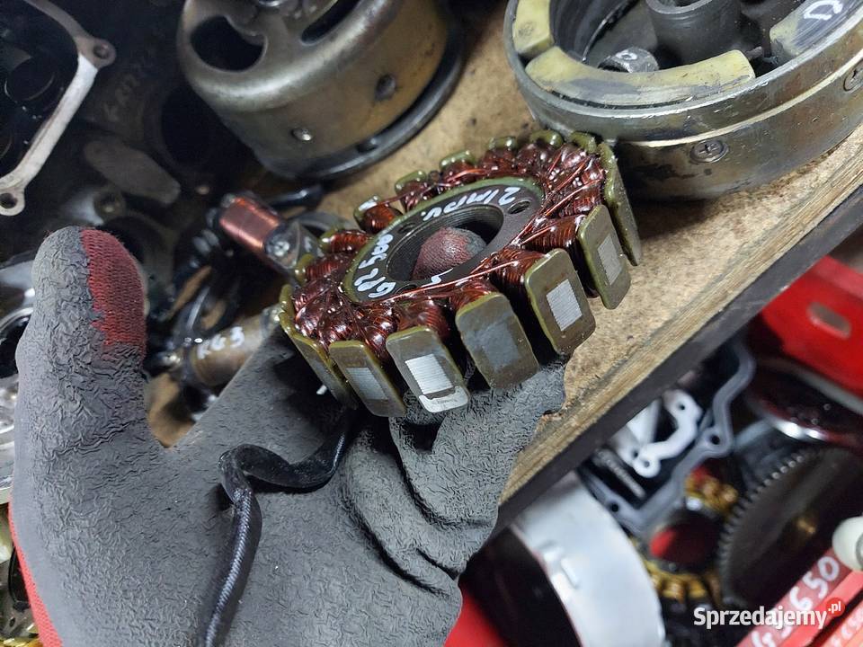 Kawasaki GPZ 500 iskrownik alternator stojan Stojany Jelenia Góra