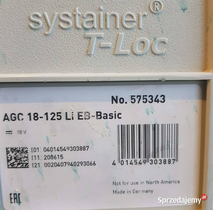 Szlifierka kątowa Festool AGC 18125 EB Koszki