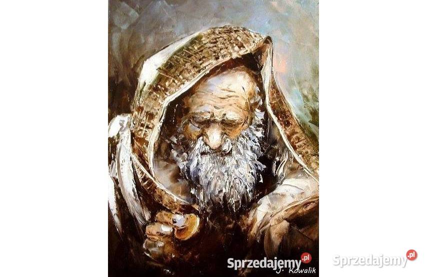 Kowalik Żyd z pieniążkiem na szczęście II 30x40 Warszawa