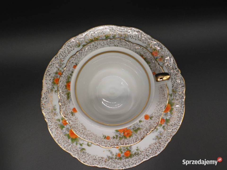 Zestaw śniadaniowy trio z porcelany Mitterteich Raszków