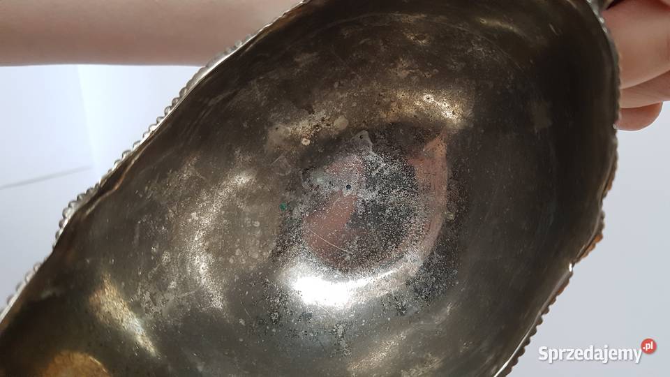 Stara metalowa platerowana sosjerka śląskie Dąbrowa Górnicza