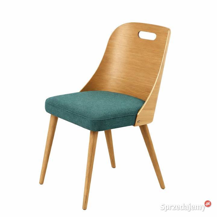 Krzesło Drewniane Tapicerowane Leśny Zielony Warszawa